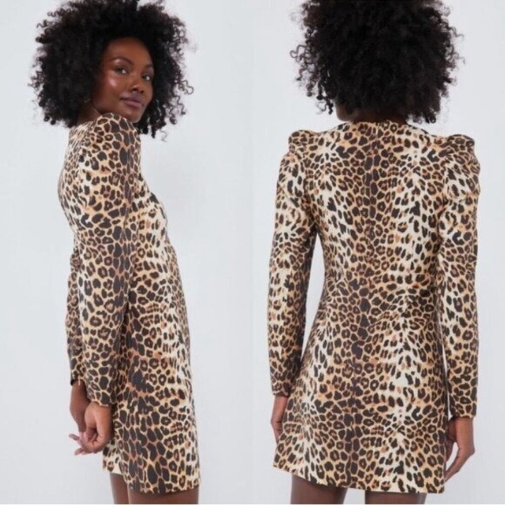 Tuckernuck x India Hicks Leopard Domino Dress | Size S NWT Retail: $198 - Picture 4 of 5